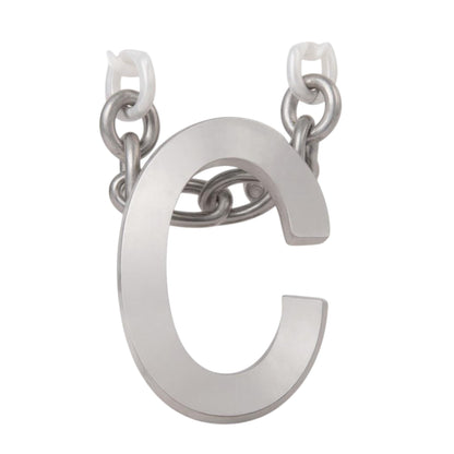 Initial Letter Necklace for Women – White Gold Plated 316L Stainless Steel, 15.5” + 2” Extender, Dainty Personalized Pendant Jewelry with Gift Box