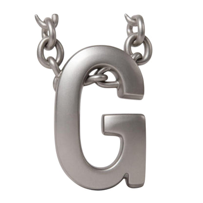 Initial Letter Necklace for Women – White Gold Plated 316L Stainless Steel, 15.5” + 2” Extender, Dainty Personalized Pendant Jewelry with Gift Box