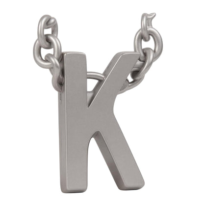 Initial Letter Necklace for Women – White Gold Plated 316L Stainless Steel, 15.5” + 2” Extender, Dainty Personalized Pendant Jewelry with Gift Box