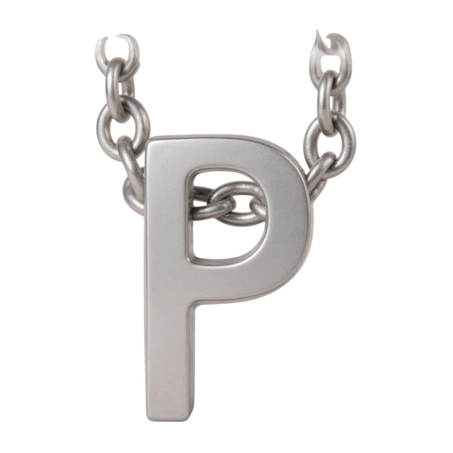 Initial Letter Necklace for Women – White Gold Plated 316L Stainless Steel, 15.5” + 2” Extender, Dainty Personalized Pendant Jewelry with Gift Box