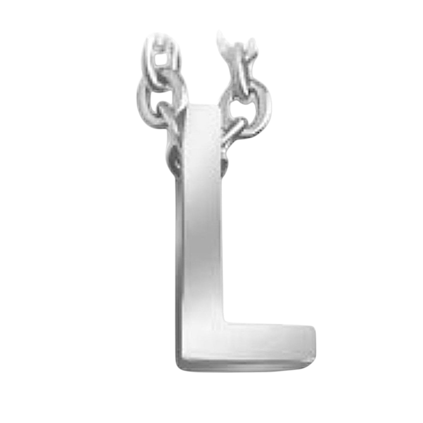 Initial Letter Necklace for Women – White Gold Plated 316L Stainless Steel, 15.5” + 2” Extender, Dainty Personalized Pendant Jewelry with Gift Box