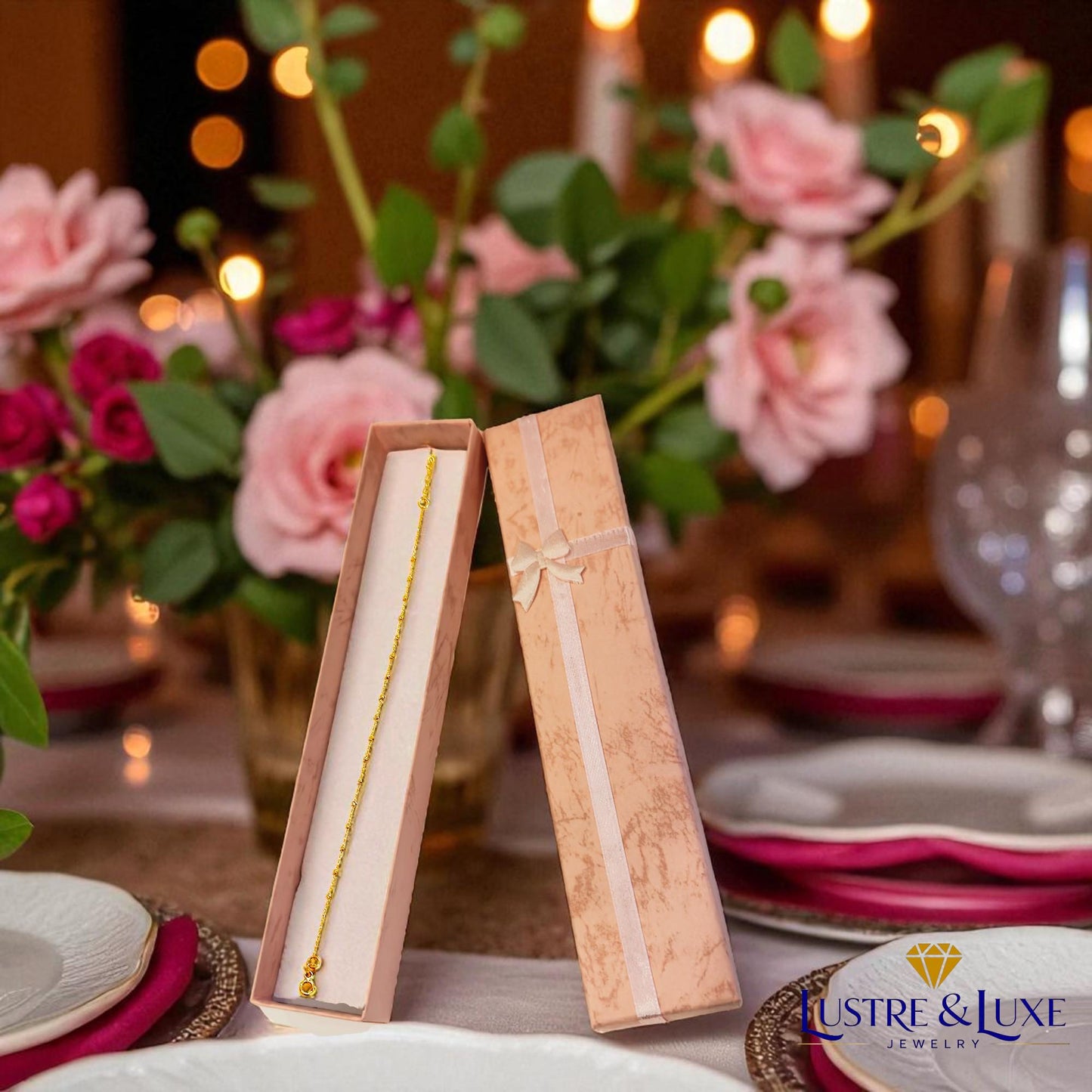 14K Solid Gold Satellite Bracelet – Dainty Fine Jewelry