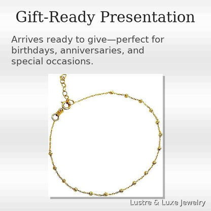 14K Solid Gold Satellite Bracelet – Dainty Fine Jewelry