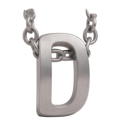 Initial Letter Necklace for Women – White Gold Plated 316L Stainless Steel, 15.5” + 2” Extender, Dainty Personalized Pendant Jewelry with Gift Box
